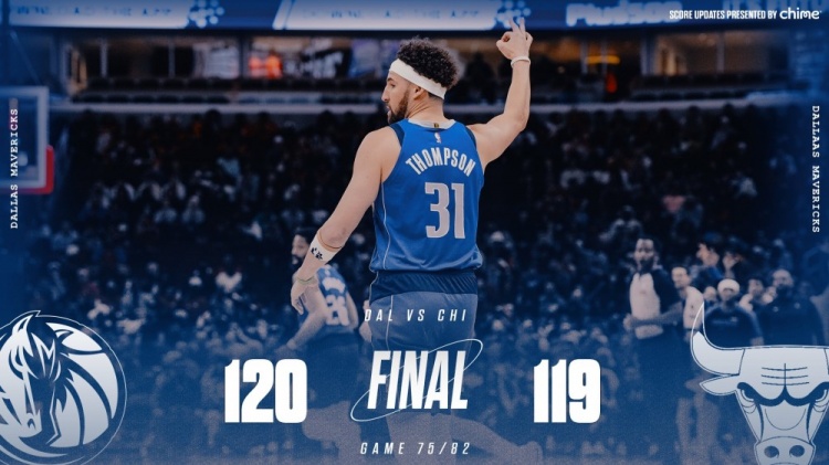  險勝公牛！獨(dú)行俠官方曬贏球海報 克萊成為封面人物