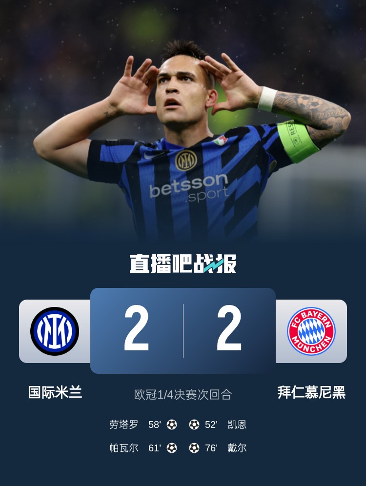  黑色3分鐘！拜仁3分鐘丟2球遭國(guó)米淘汰 去年3分鐘丟2球遭皇馬絕殺